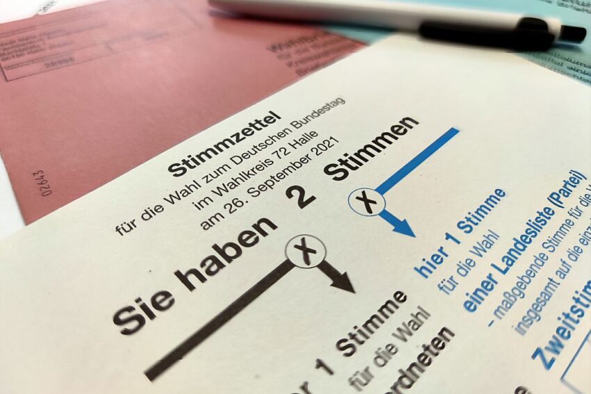 Stimmzettel zur Bundestagswahl 2021 (Archiv)