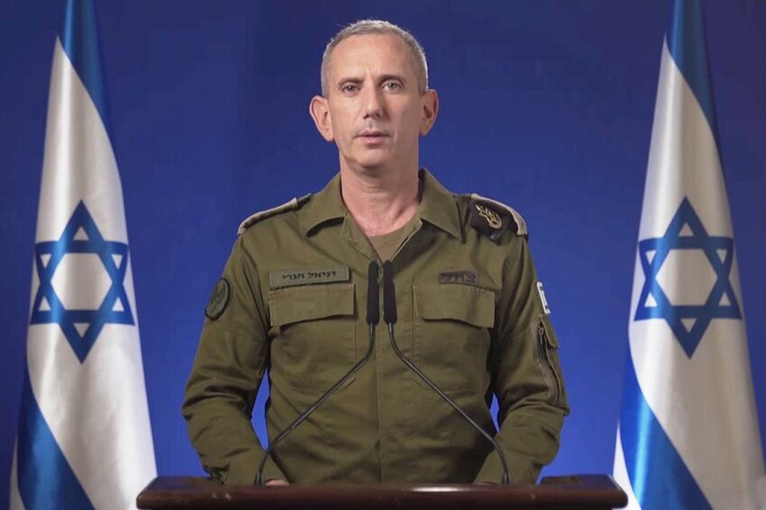 IDF-Sprecher Daniel Hagari am 14.04.2024, IDF via